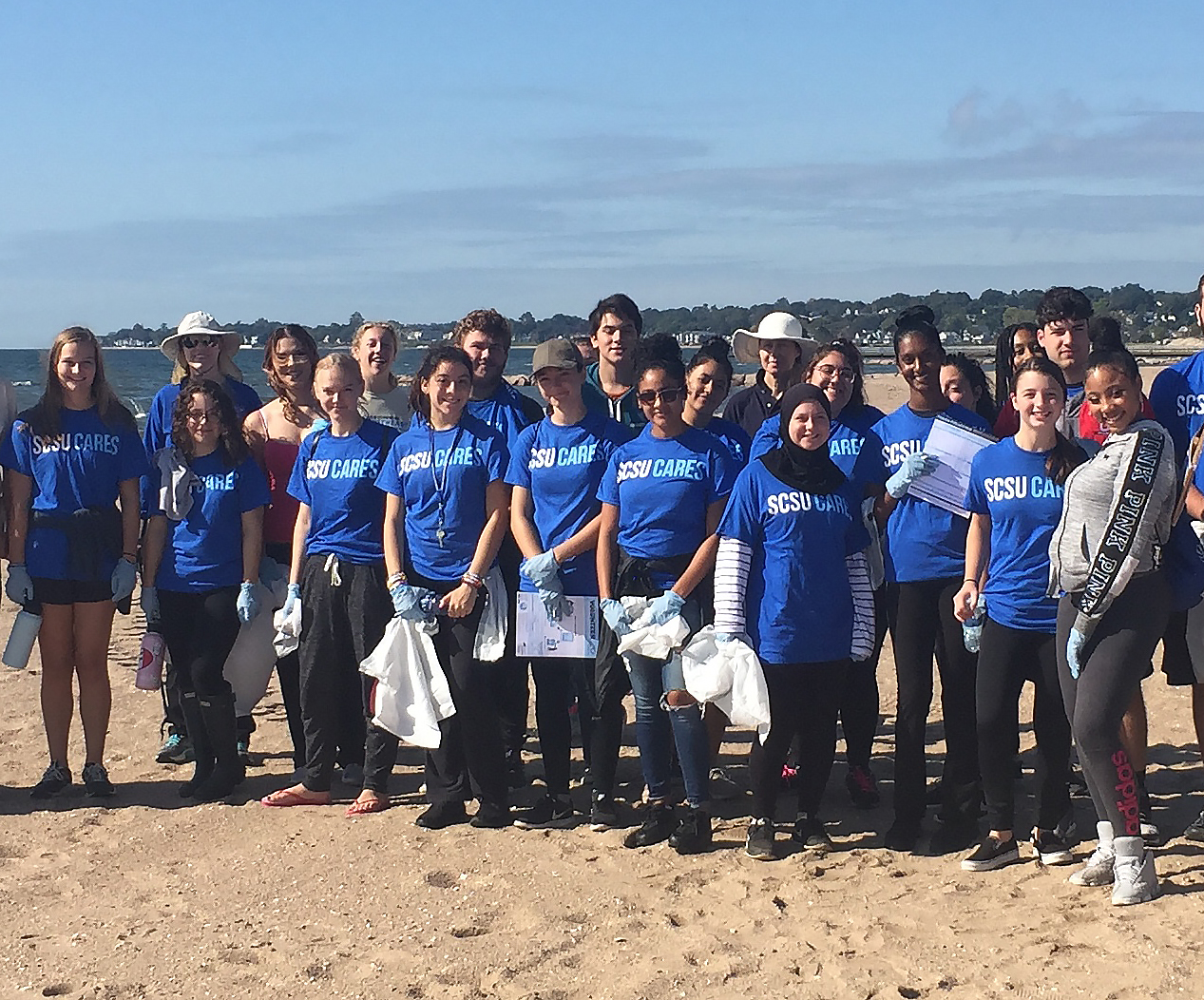 Group of volunteers for coastal cleanups